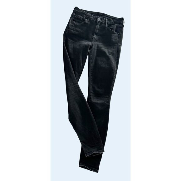 MOTHER Denim The Looker Skinny Hi Rise Jean Faded Black Size  25 - Picture 3 of 8
